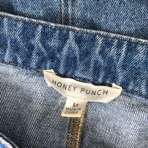 Honey Punch High Waisted Cutoff Jean Skirt - Picture 5 of 6